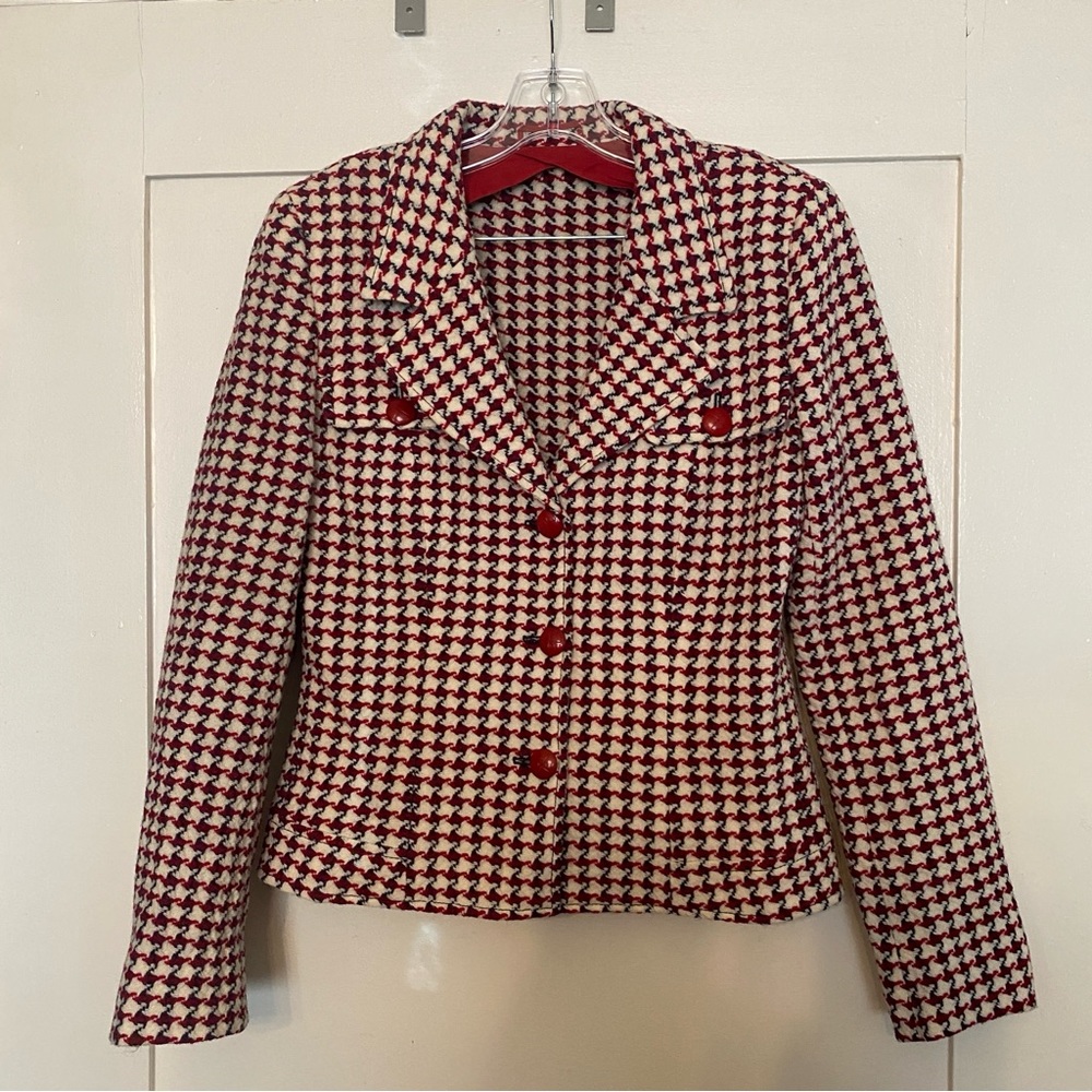 Max Mara Weekend Houndstooth Wool Blazer